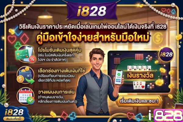 วิธีเติมเงินราคาประหยัดเมื่อเล่นเกมไพ่ออนไลน์ได้เงินจริงที่ i828 – คู่มือเข้าใจง่ายสำหรับมือใหม่