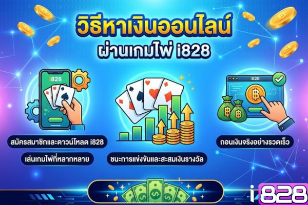 วิธีหาเงินออนไลน์ผ่านเกมไพ่ i828 อย่างได้ผลสำหรับมือใหม่
