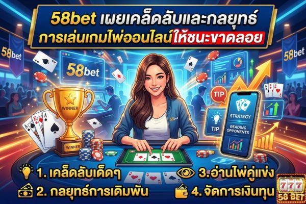 58bet เผยเคล็ดลับและกลยุทธ์การเล่นเกมไพ่ออนไลน์ให้ชนะขาดลอย