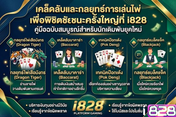 เคล็ดลับและกลยุทธ์การเล่นไพ่เพื่อพิชิตชัยชนะครั้งใหญ่ที่ i828: คู่มือฉบับสมบูรณ์สำหรับนักเดิมพันยุคใหม่